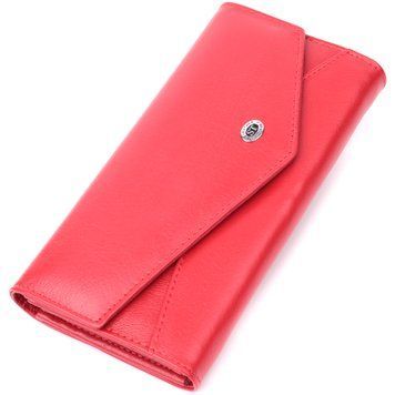 Женский кошелек с геометрическим клапаном из натуральной кожи ST Leather 22545 Красный 22545 фото