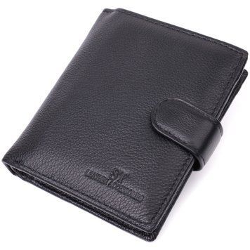 Вертикальный мужской бумажник из натуральной кожи ST Leather 22479 Черный 22479 фото