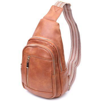 Цікава слінг сумка для жінок з екошкіри Vintage 22749 Рудий 22749 фото