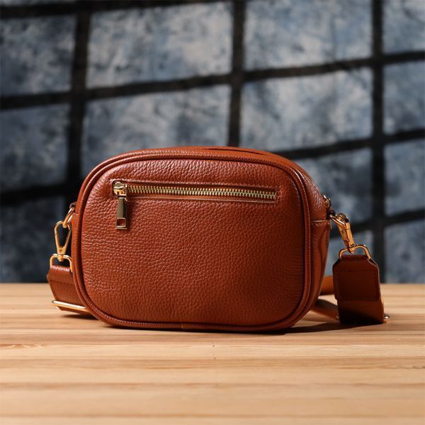 Стеганая сумка для женщин из натуральной кожи Vintage 22899 Рыжий 22899 фото