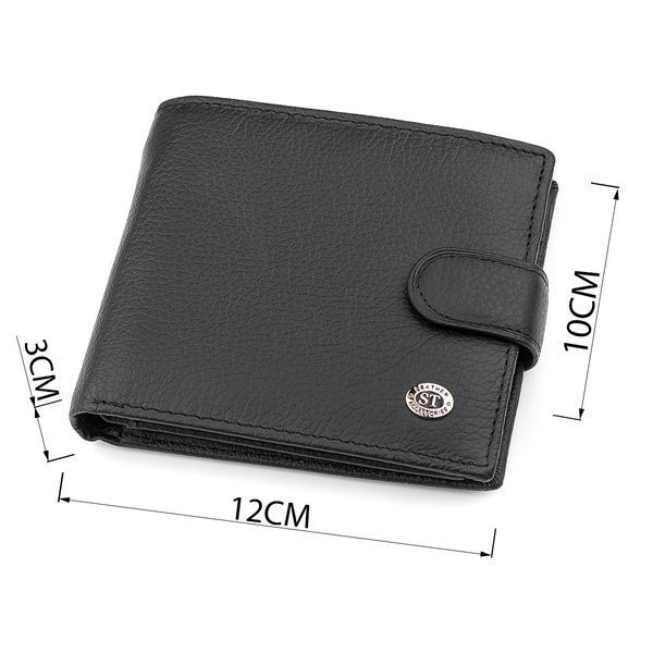 Чоловічий гаманець ST Leather 18339 (ST138) дуже стильний Чорний 18339 фото