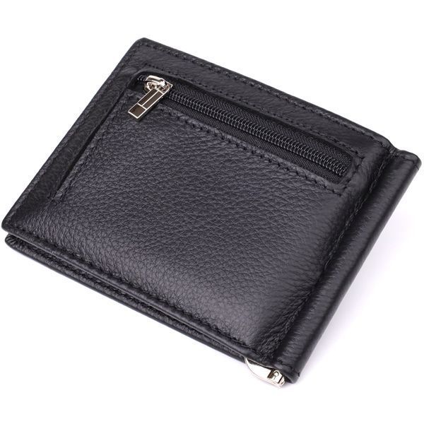 Мужской кошелек с металлическим зажимом из натуральной кожи ST Leather 23092 Черный 23092 фото