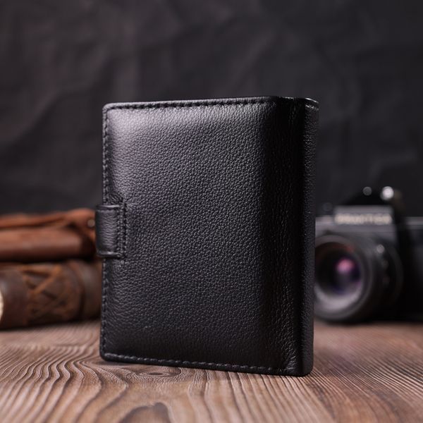 Вертикальный мужской бумажник из натуральной кожи ST Leather 22479 Черный 22479 фото