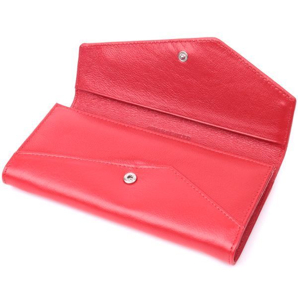 Женский кошелек с геометрическим клапаном из натуральной кожи ST Leather 22545 Красный 22545 фото