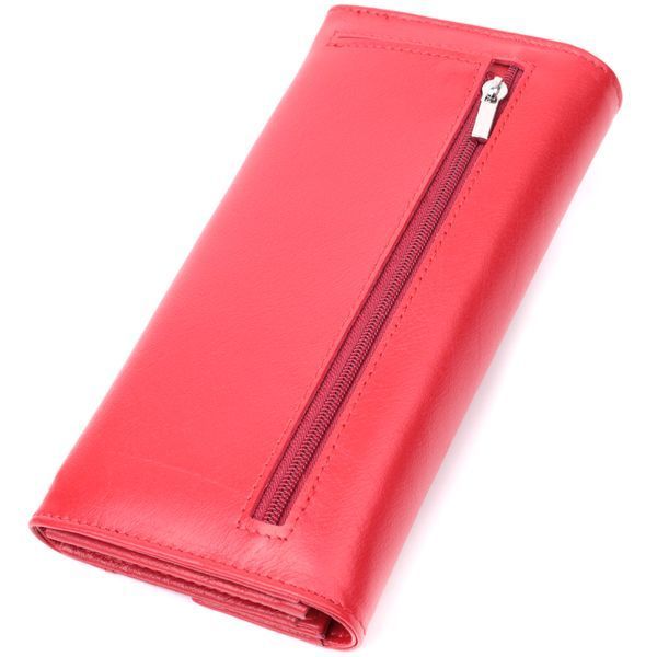 Женский кошелек с геометрическим клапаном из натуральной кожи ST Leather 22545 Красный 22545 фото
