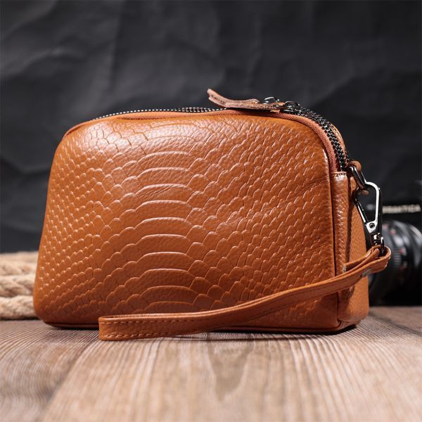 Невелика сумка для жінок на два відділення з натуральної шкіри Vintage 22800 Рудий 22800 фото