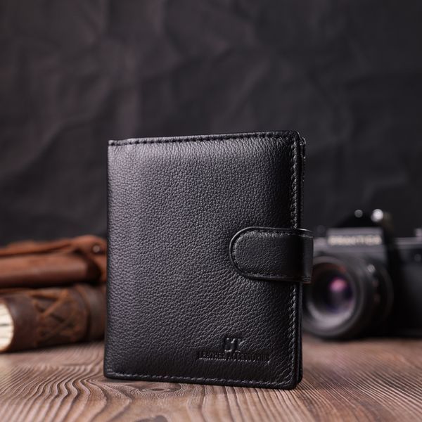 Вертикальный мужской бумажник из натуральной кожи ST Leather 22479 Черный 22479 фото