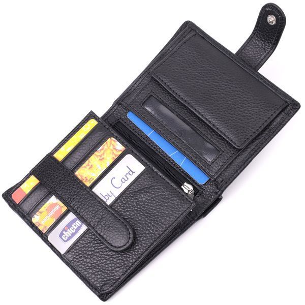 Вертикальный мужской бумажник из натуральной кожи ST Leather 22479 Черный 22479 фото
