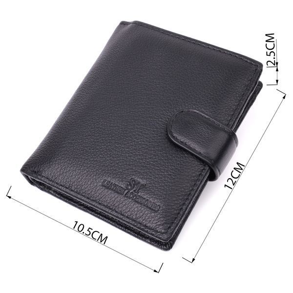 Вертикальный мужской бумажник из натуральной кожи ST Leather 22479 Черный 22479 фото