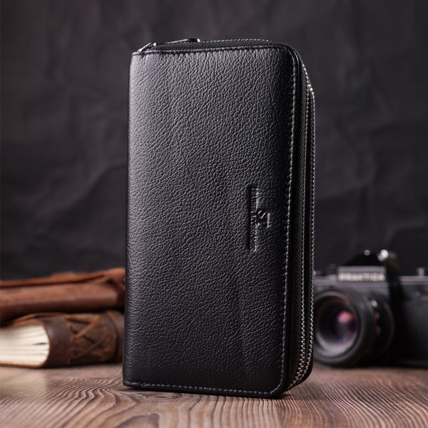 Мужской клатч на два отделения из натуральной кожи ST Leather 22531 Черный 22531 фото
