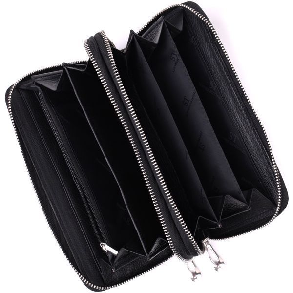 Мужской клатч на два отделения из натуральной кожи ST Leather 22531 Черный 22531 фото