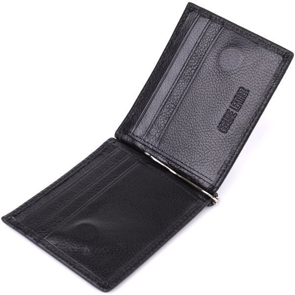 Мужской кошелек с металлическим зажимом из натуральной кожи ST Leather 23092 Черный 23092 фото