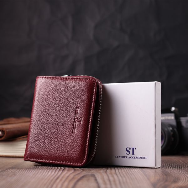 Жіночий гаманець середнього розміру з натуральної шкіри ST Leather 22551 Бордовий 22551 фото