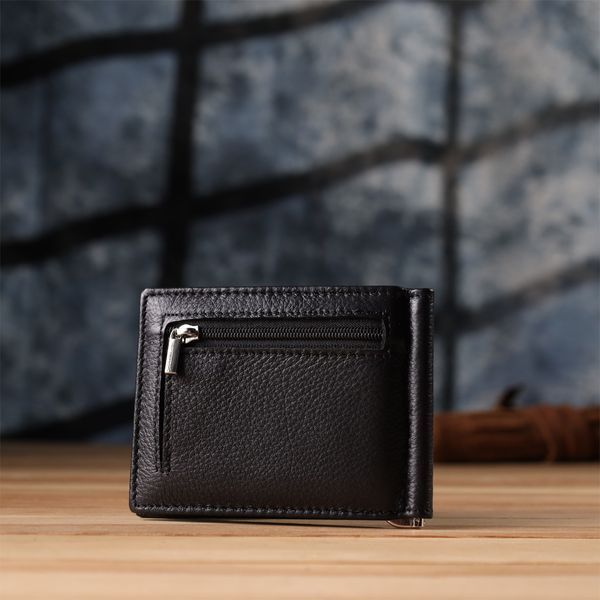 Мужской кошелек с металлическим зажимом из натуральной кожи ST Leather 23092 Черный 23092 фото