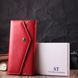 Женский кошелек с геометрическим клапаном из натуральной кожи ST Leather 22545 Красный 22545 фото 10