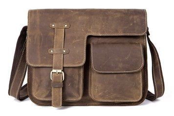 Cумка мужская с эффектом старины Vintage 14697 Коричневая 14697 фото