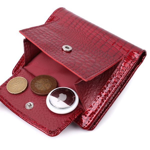 Лакований гаманець для жінок середнього розміру ST Leather 22685 Червоний 22685 фото