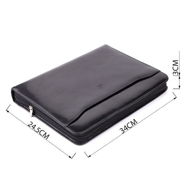 Оригинальная папка с блокнотом из гладкой натуральной кожи Tony Perotti 20850_1 (1278L nero) Черный 20850_1 фото