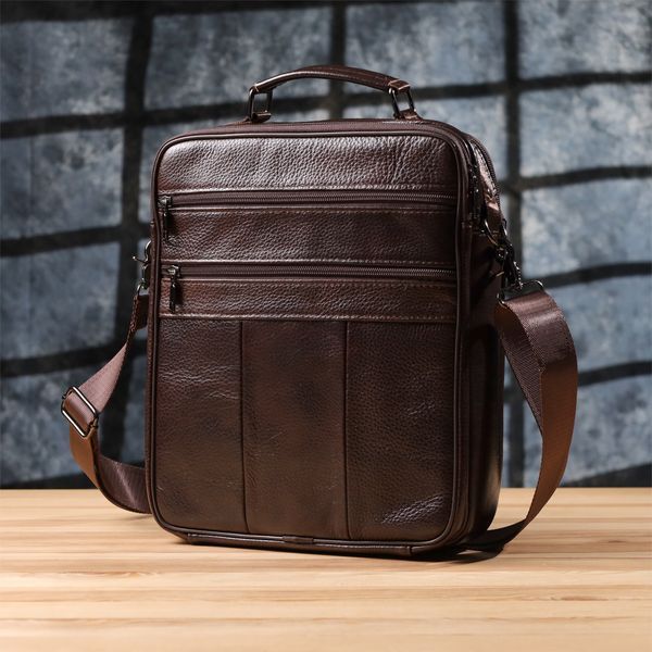 Деловая мужская сумка из натуральной кожи Vintage 23027 Коричневый 23027 фото