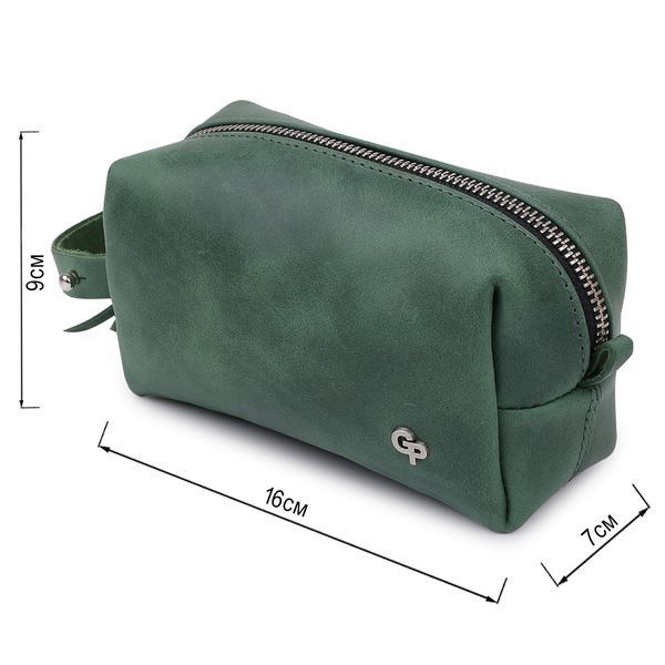 Кожаная косметичка унисекс GRANDE PELLE 11571 Зеленый 11571 фото