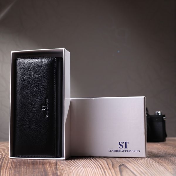 Класичний жіночий гаманець з натуральної шкіри ST Leather 22676 Чорний 22676 фото