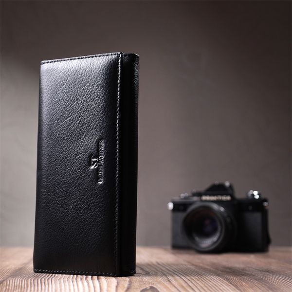 Класичний жіночий гаманець з натуральної шкіри ST Leather 22676 Чорний 22676 фото
