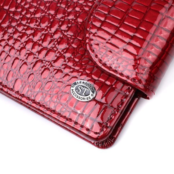 Лакований гаманець для жінок середнього розміру ST Leather 22685 Червоний 22685 фото