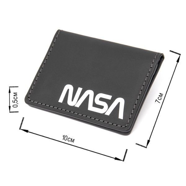 Кожаная обложка для автодокументов с логотипом NASA GRANDE PELLE 11490 Черный 11490 фото