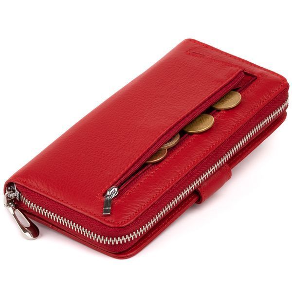 Жіночий шкіряний гаманець для карток та купюр ST Leather 19306 Червоний 19306 фото