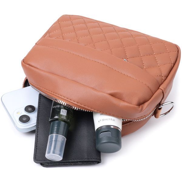 Жіноча сумка крос-боді з монетницею з екошкіри Vintage 22795 Рудий 22795 фото