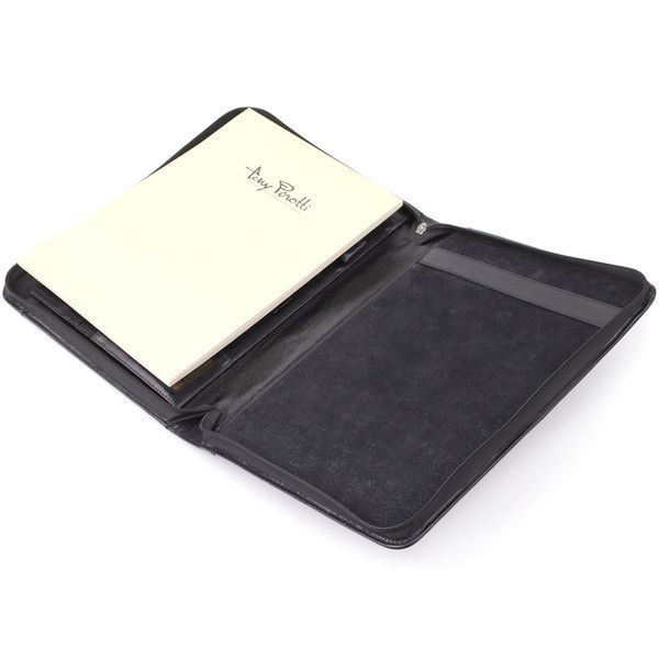 Оригинальная папка с блокнотом из гладкой натуральной кожи Tony Perotti 20850_1 (1278L nero) Черный 20850_1 фото