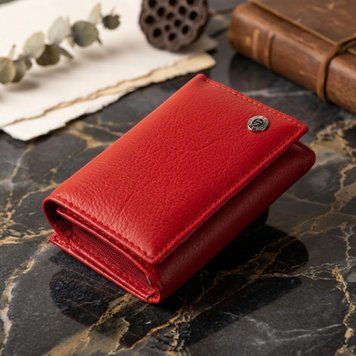 Жіноче шкіряне портмоне для карток купюр та монет ST Leather 19335 Червоне 19335 фото