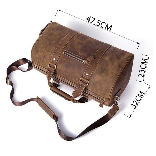 Сумка дорожная мужская кожаная Vintage 14893 Коричневая 14893 фото