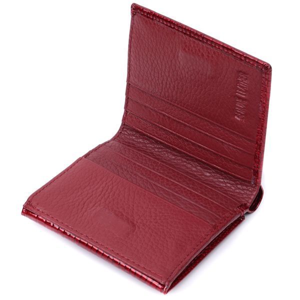 Компактный кошелек для женщин из натуральной лакированной кожи ST Leather 22687 Красный 22687 фото