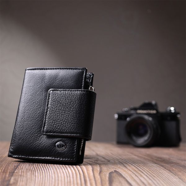 Вертикальний гаманець для жінок із натуральної шкіри ST Leather 22703 Чорний 22703 фото