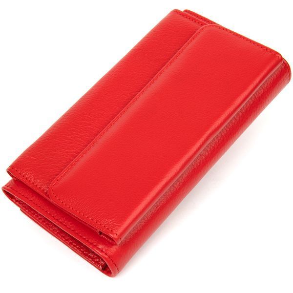 Жіночий шкіряний гаманець для карток купюр та монет ST Leather 19376 Червоний 19376 фото