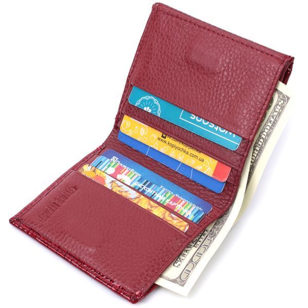 Компактный кошелек для женщин из натуральной лакированной кожи ST Leather 22687 Красный 22687 фото