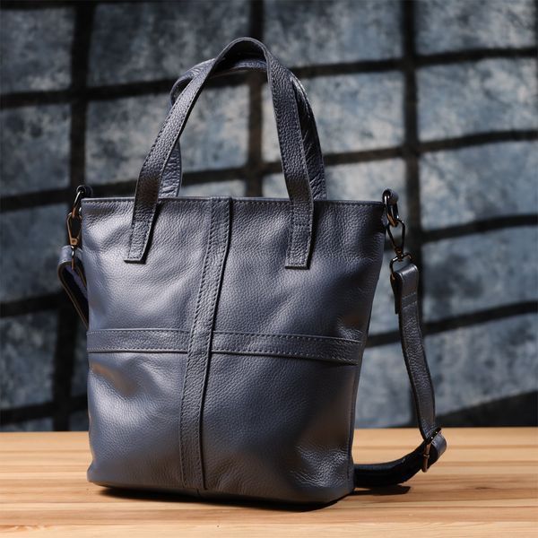 Красива сумка жіноча з натуральної шкіри Vintage 22995 Синій 22995 фото