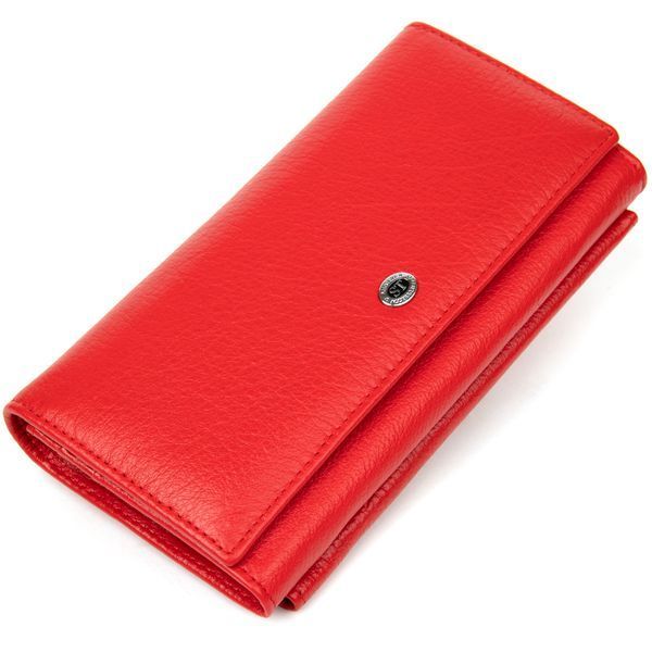 Жіночий шкіряний гаманець для карток купюр та монет ST Leather 19376 Червоний 19376 фото