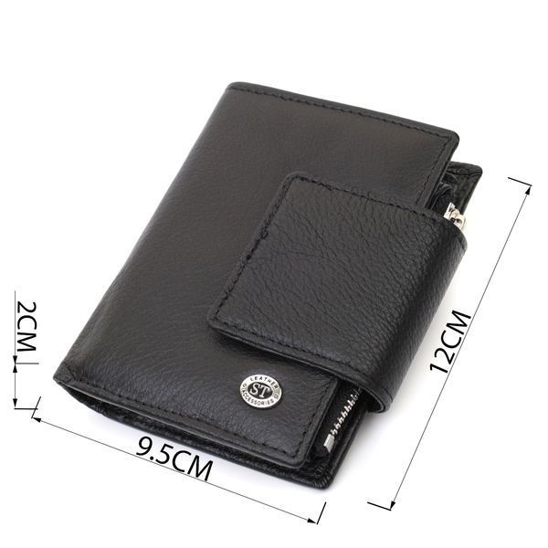 Вертикальний гаманець для жінок із натуральної шкіри ST Leather 22703 Чорний 22703 фото