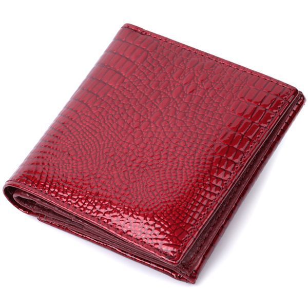 Компактный кошелек для женщин из натуральной лакированной кожи ST Leather 22687 Красный 22687 фото