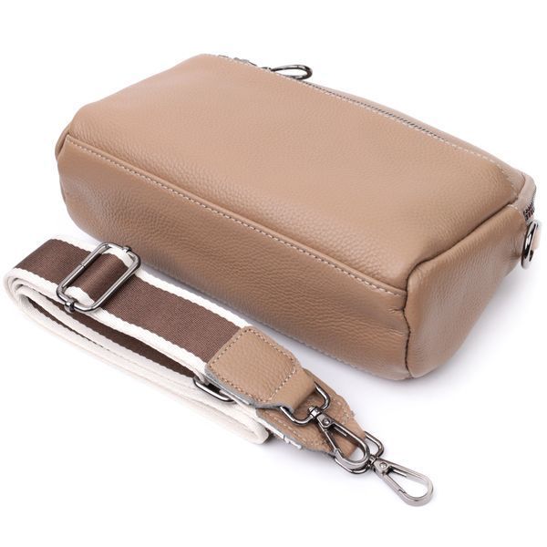Женская стильная сумка из натуральной кожи Vintage 22599 Бежевая 22599 фото