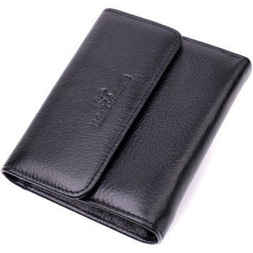 Женский симпатичный кошелек с монетницей из натуральной кожи ST Leather 19494 Черный 19494 фото