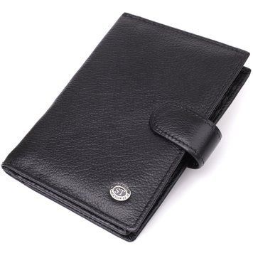Містка обкладинка на документи унісекс з натуральної шкіри ST Leather 23116 Чорний 23116 фото