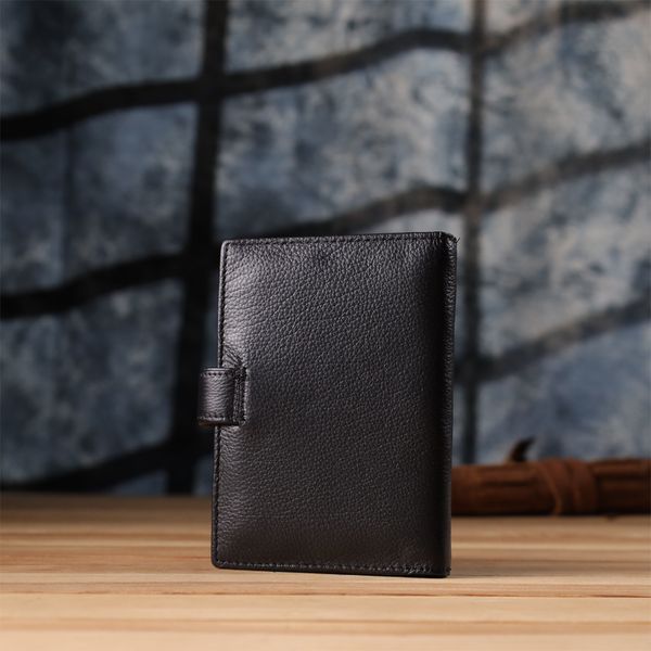 Містка обкладинка на документи унісекс з натуральної шкіри ST Leather 23116 Чорний 23116 фото