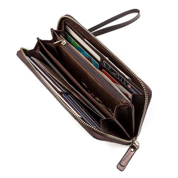 Гаманець жіночий ST Leather 18398 (S4001A) з ременем на зап'ястя Коричневий 18398 фото