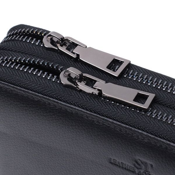 Чоловічий шкіряний клатч для карток купюр та документів ST Leather 22684 Чорний 22684 фото