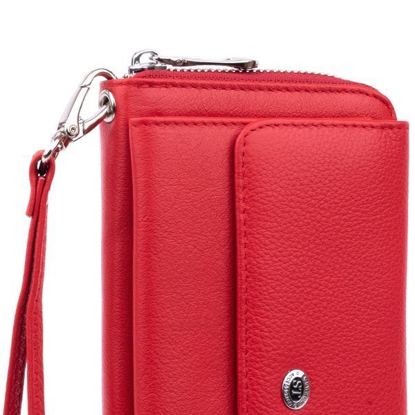 Женский кожаный клатч для карт купюр и телефона ST Leather 19366 Красный 19366 фото