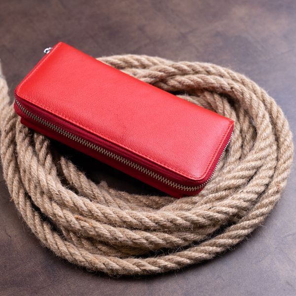 Женский кожаный клатч для карт купюр и телефона ST Leather 19366 Красный 19366 фото