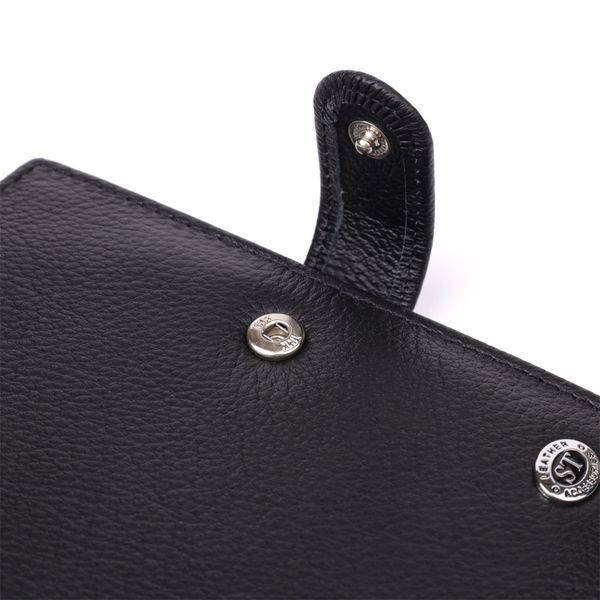 Містка обкладинка на документи унісекс з натуральної шкіри ST Leather 23116 Чорний 23116 фото